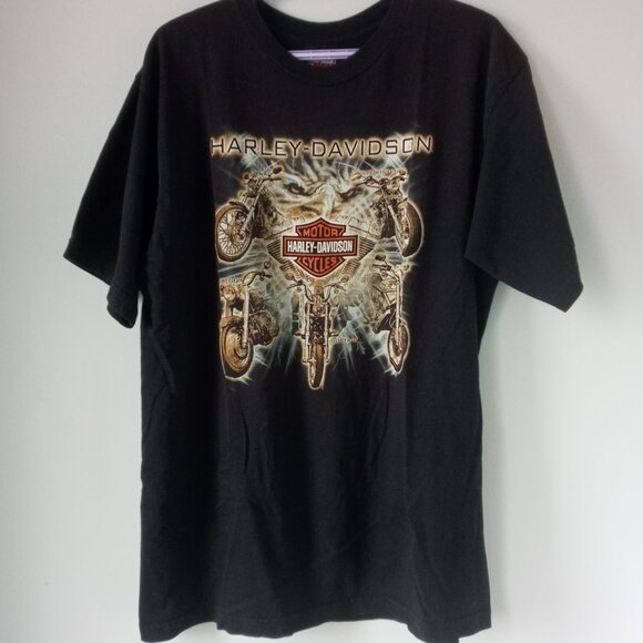 Harley Davidson 2007 black Cape Breton two sided graphic Tee Size XL - Picture 2 of 8
